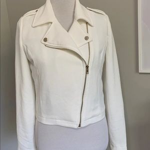 White moto jacket- size small